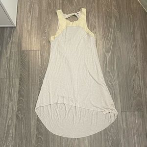 Free People NWT sleeveless open back dress in stone wash, size medium